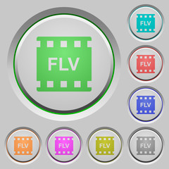 FLV movie format push buttons