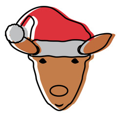 Cartoon deer icon