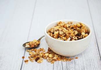 Bowl with granola