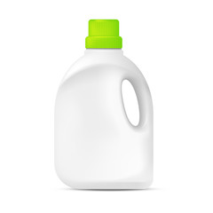 Laundry detergent plastic bottle. Illustration isolated on white background. Graphic concept for your design