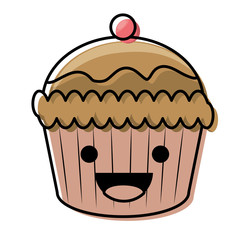 kawaii muffin icon