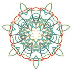 Arabic Colorful Mandala. Ethnic tribal ornaments