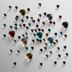 Colorful glass balls, vector