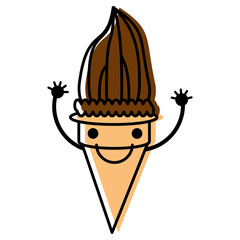 kawaii ice cream icon