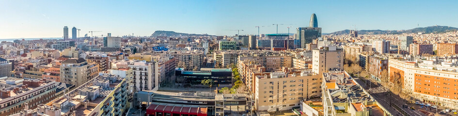 Obraz premium Panoràmica aerea Barcelona
