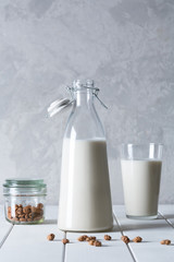 Fresh organic horchata drink prepared in Valensia, Spain