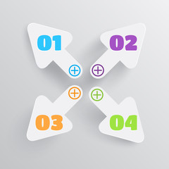 White arrows vector illustration