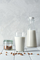 Fresh organic horchata drink prepared in Valensia, Spain