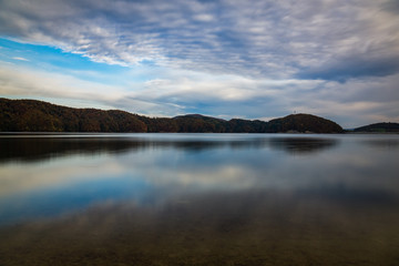 Fototapeta premium Solina lake in Polanczyk, Bieszczady, Poland