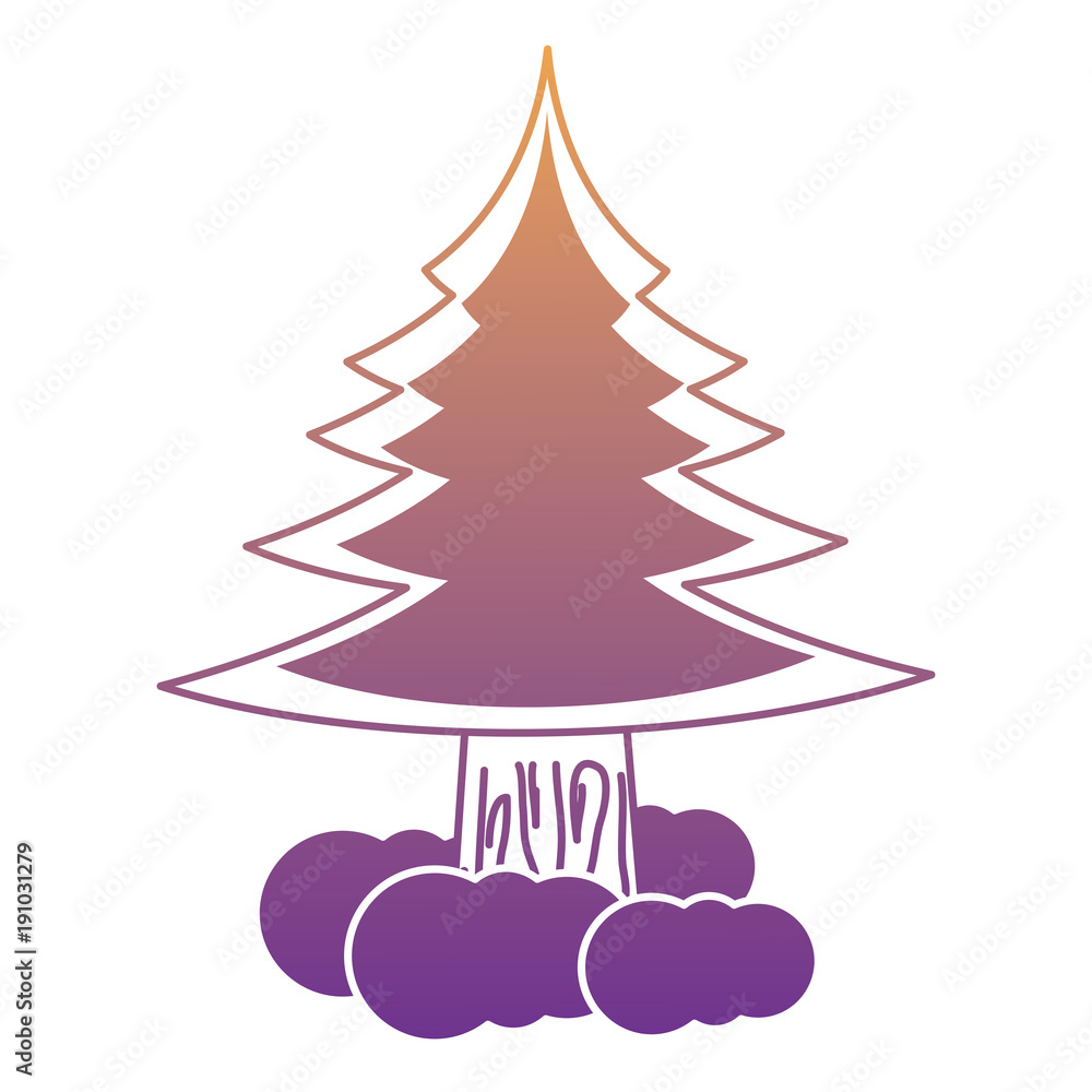 Sticker pine tree icon image