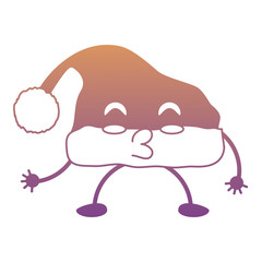 kawaii christmas hat icon