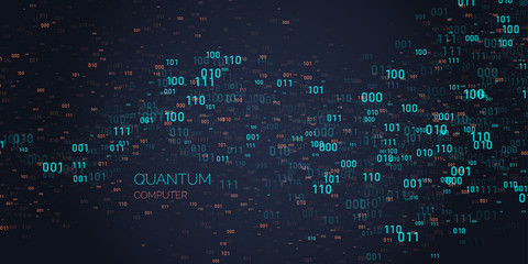 Calculation quantum computer. Analysis and data transfer.