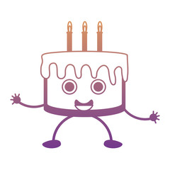 kawaii birthday cake icon