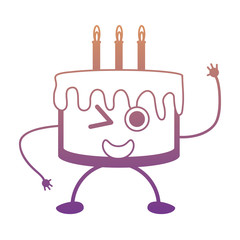 kawaii birthday cake icon