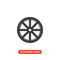 Obraz premium Vehicle wheel icon