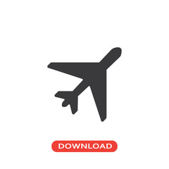Obraz premium Airplane dark shape icon