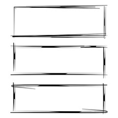 blank grunge rectangle frames