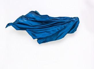 abstract blue fabric in motion