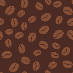 vector seamless background with coffee beans