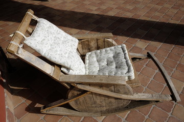 Fototapeta na wymiar wooden rocking chair