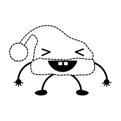 kawaii christmas hat icon