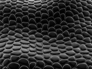 Obraz premium Stylish black background with leather texture. 3d illustration, 3d rendering.