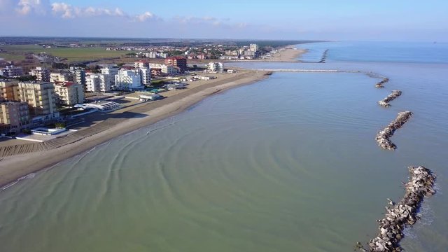 View from above of the Romagna Riviera
