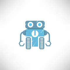 cute robot grunge style