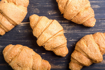 French traditional breakfast croissant