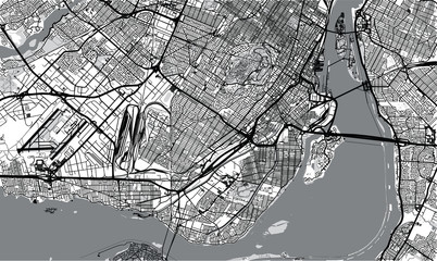 Urban vector city map of Montreal, Canada