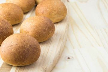 Fresh baked slider buns.