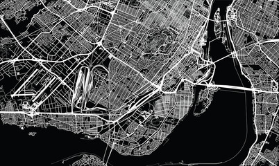 Urban vector city map of Montreal, Canada - obrazy, fototapety, plakaty
