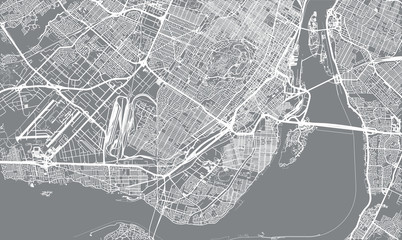Obraz premium Urban vector city map of Montreal, Canada