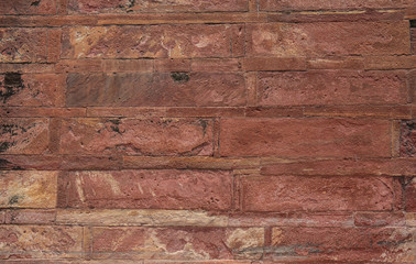 Sandstone wall of ancient fort