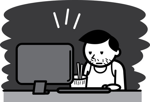 ネット依存症の男性