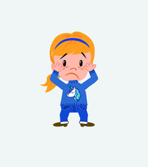 White girl, surprised.