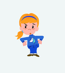 White girl with an expression of unpleasant surprise.