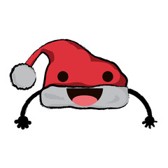 kawaii christmas hat icon