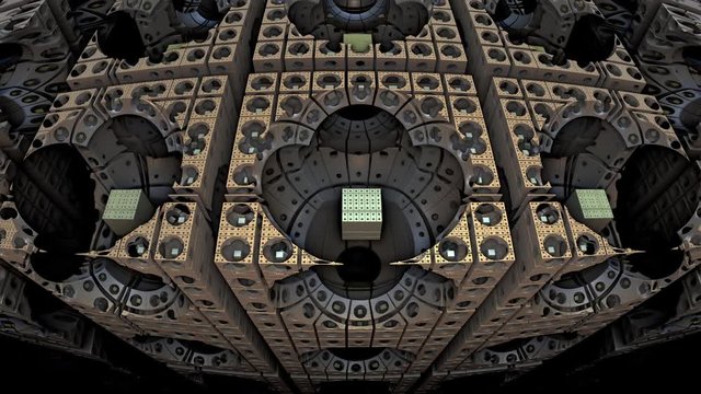 Futuristic Puzzle Box Entrance 3D Fantasy