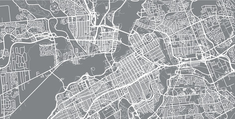 Urban vector city map of Ottawa, Canada - obrazy, fototapety, plakaty