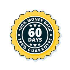 Naklejka premium 60 Days Money Back illustration