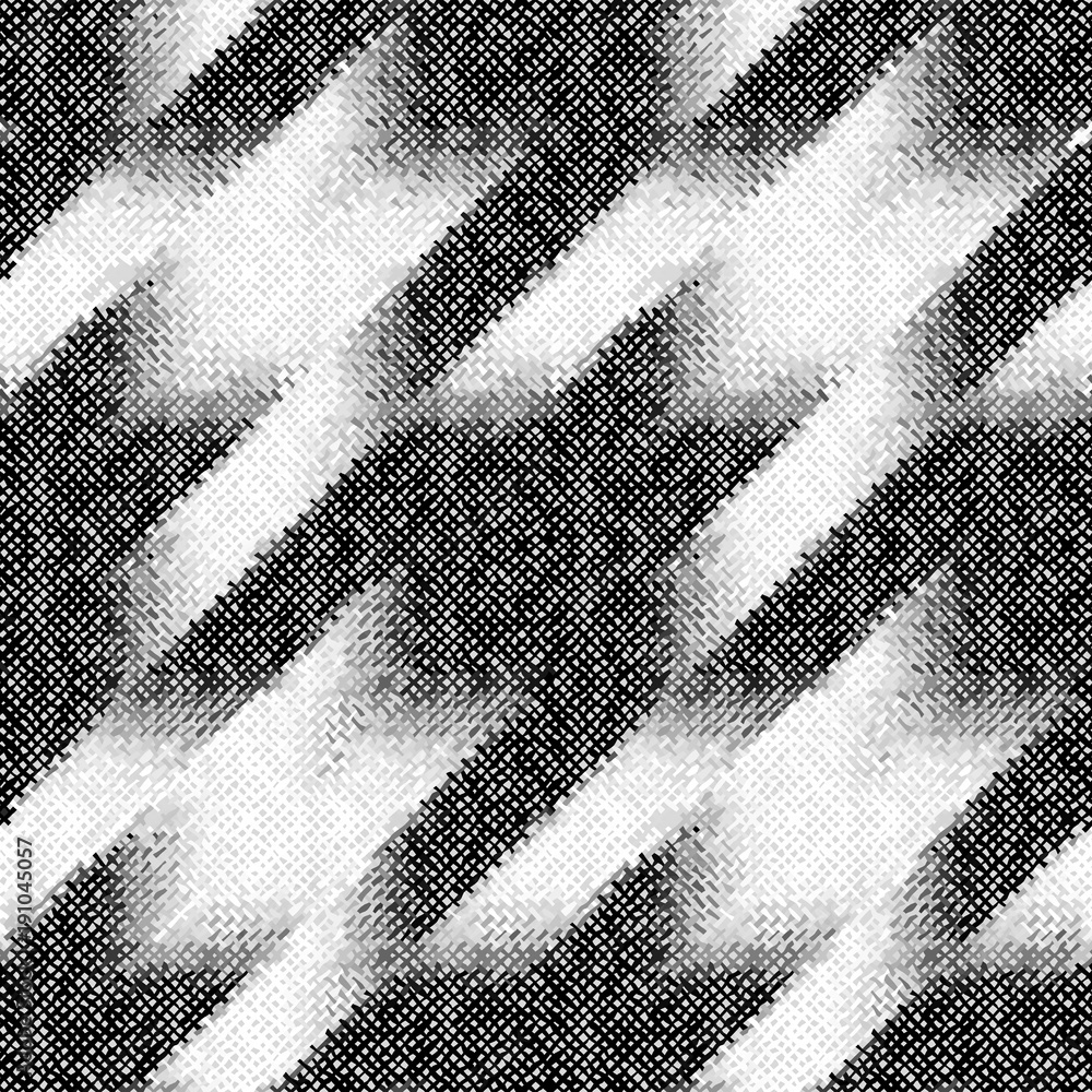 Aufkleber Seamless background pattern. Imitation of a texture of rough canvas painted with Hounds-tooth pattern .
