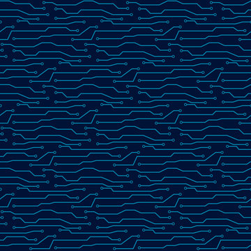  Seamless pattern of circuit board. Vector circuit board illustration background