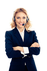 support phone operator, on white