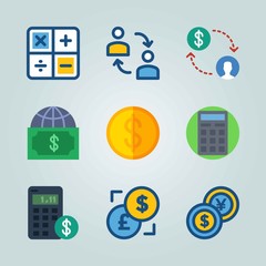 Icon set about Currency. with web, money and dollar