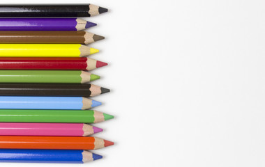 Color pencils on white background. Free royalty images.