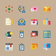 icon set about marketing with wedding day, browser and cube and circles