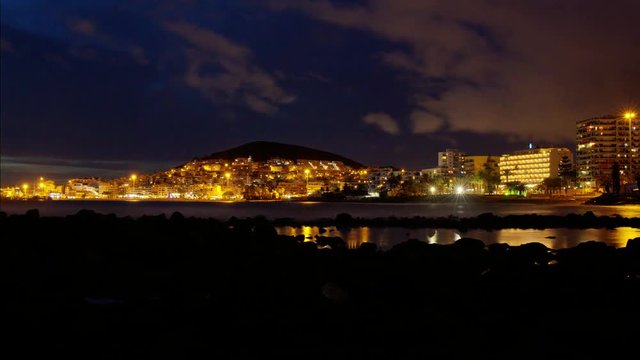Time lapse of sunset in Los Cristianos on Tenerife.