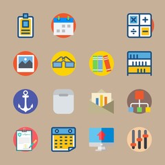 Icon set about Digital Marketing. with picture, invoice and web