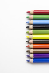 Color pencils on white background. Free royalty images.